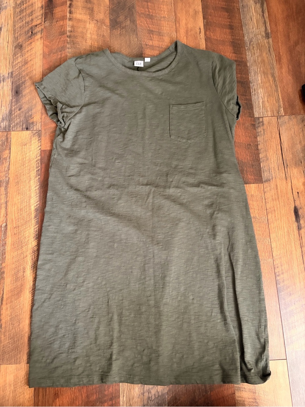 GAP Olive Green Linen short sleeve Dress